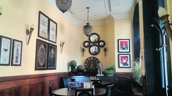 Interior view of bistro cafe in Marche Movenpick Restaurant | Yonge Street Toronto