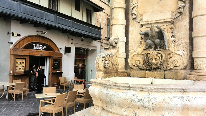 Lion fountain St George Square Valletta Malta