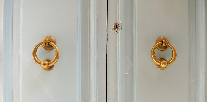 Brass circle door knockers, Malta